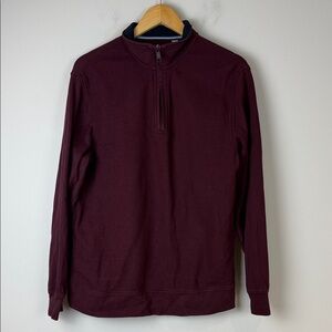 Ted Baker Men's Maroon Zip-Up Sweater Size Medium